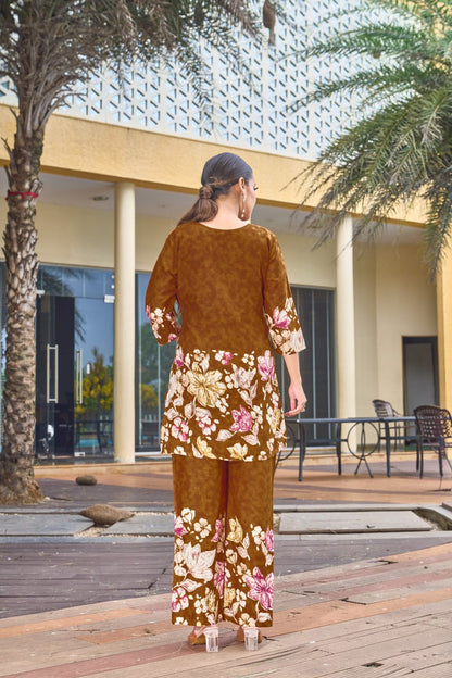 premium floral designer co ord set