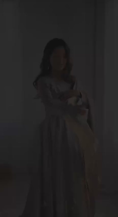 Elegant Fandy Silk Anarkali Suit Set with Dupatta