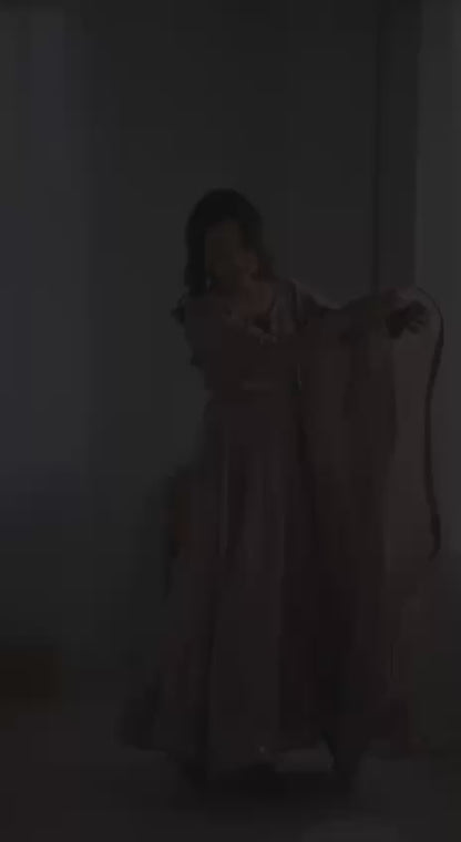 Elegant Fandy Silk Anarkali Suit Set with Dupatta