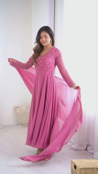 party wear anarkali set for women