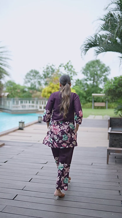 premium floral designer co ord set