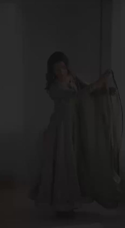 Elegant Fandy Silk Anarkali Suit Set with Dupatta